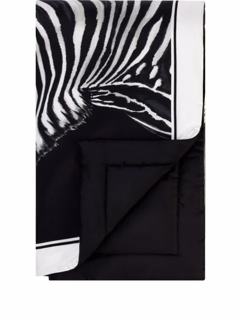 Dolce & Gabbana zebra-print silk quilt blanket Black TCE014TCAG8