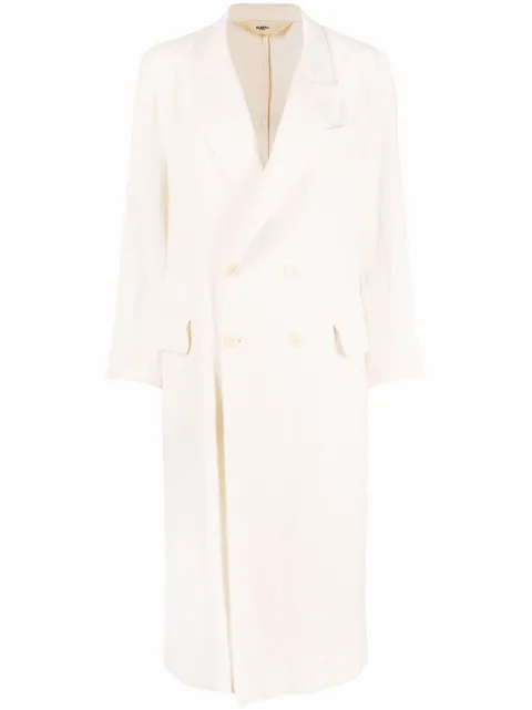 Barena peak-lapels button-front mid-length coat Neutrals CSD35504119