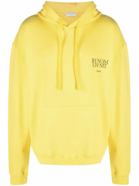 Ih Nom Uh Nit logo-print cotton hoodie Yellow NUS22236