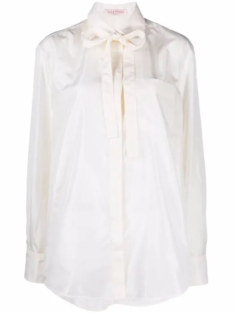 Valentino Garavani long-sleeve button-fastening shirt Neutrals BAB3K0745