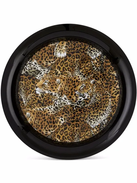Dolce & Gabbana leopard-print metal tray Black TC0053TCA59