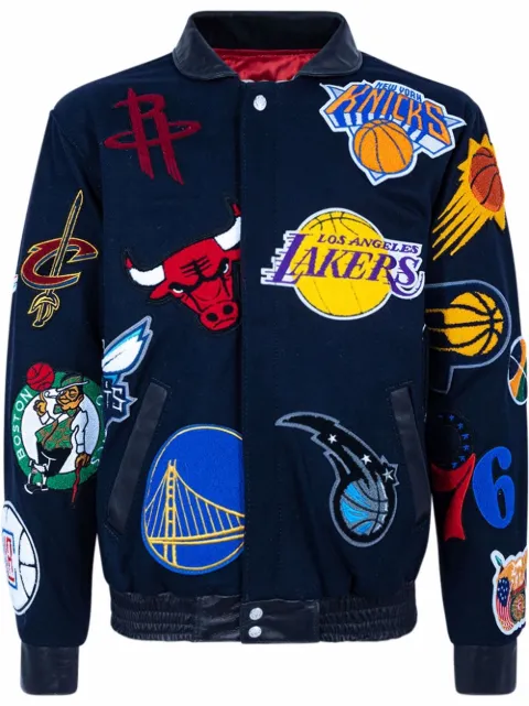 Jeff Hamilton x NBA Collage wool jacket Blue NBA101NVY