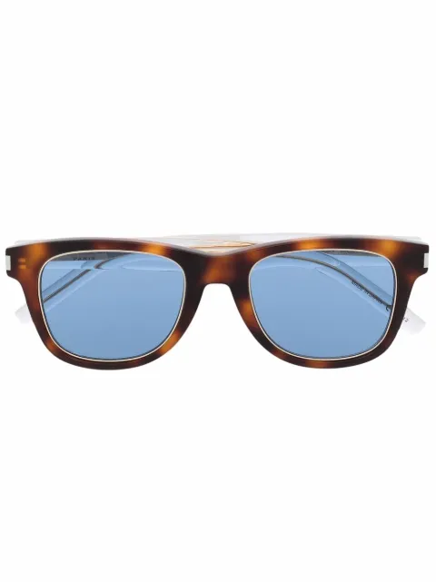 Saint Laurent Eyewear tortoiseshell wayfarer-frame sunglasses Brown SL51RIM