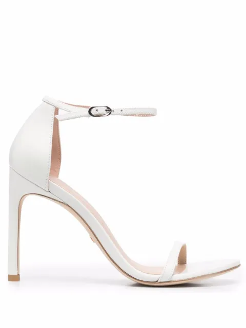Stuart Weitzman stiletto-heel leather sandals White S6755SMO