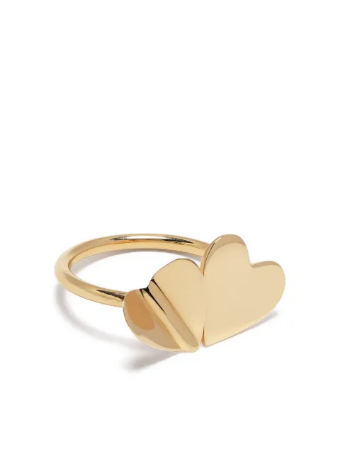 Cadar 18kt yellow gold Double Folded heart ring Gold ENRGY006
