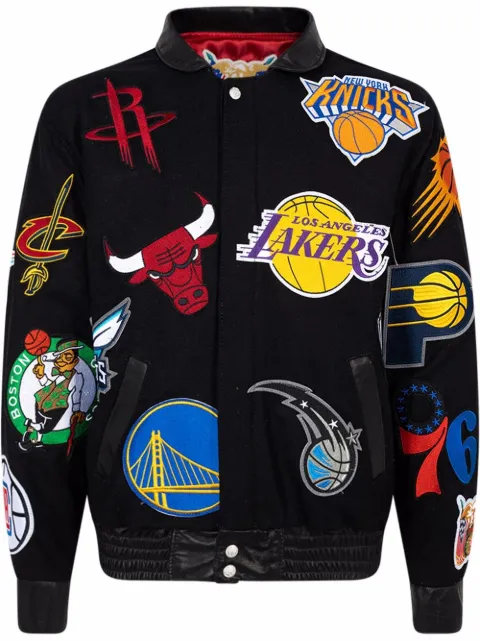 Jeff Hamilton x NBA Collage wool jacket Black NBA101BLK