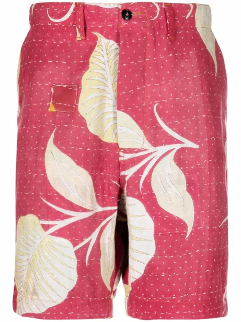 President’S botanical-print four-pocket Bermuda shorts Red P22PPU201T597XXXX