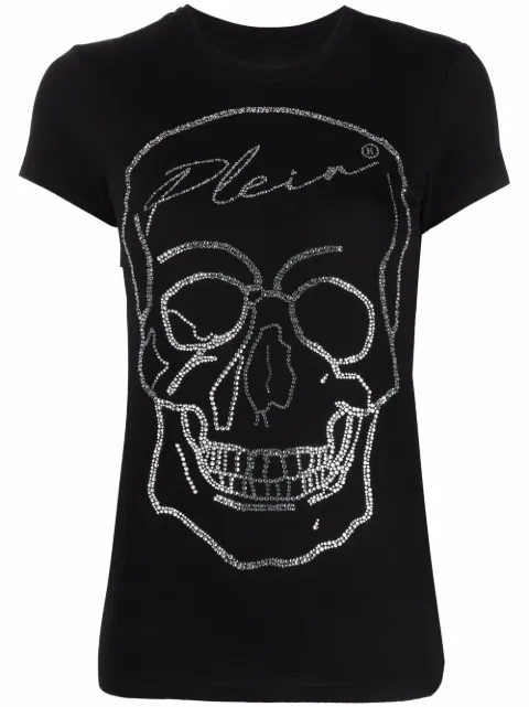 Philipp Plein skull-detail short-sleeved T-shirt Black PABCWTK2450PJY002N
