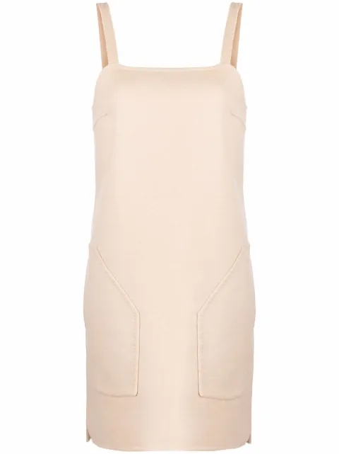 Max Mara sleeveless square neck dress Neutrals 12210228600