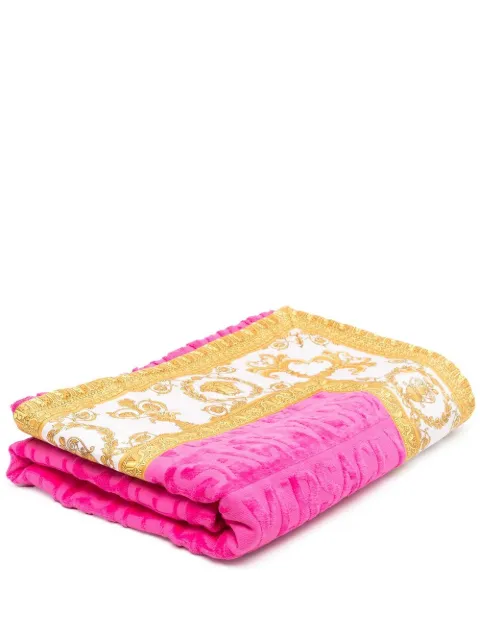 Versace I ♡ Baroque beach towel Pink ZTO191401ZCOSP052