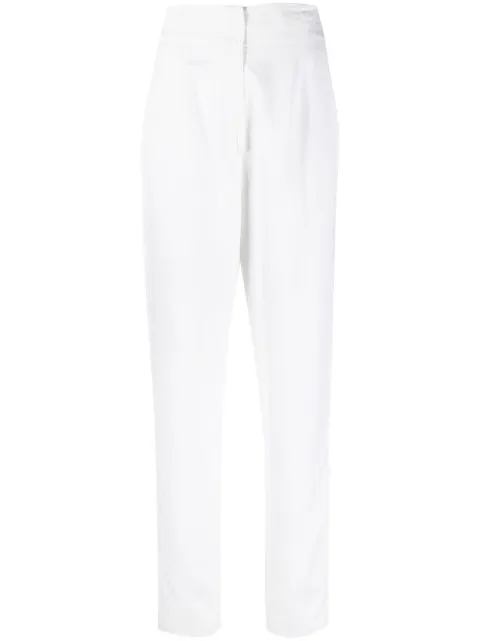Versace Pre-Owned 2000s high-waisted straight-legged trousers White VERS280DF