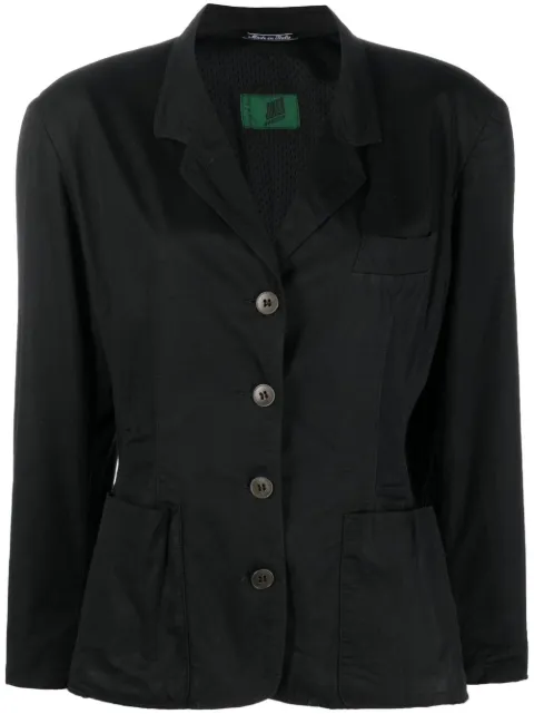 Jean Paul Gaultier Pre-Owned 1980s narrow notch lapels blazer Black JPGAU350HN