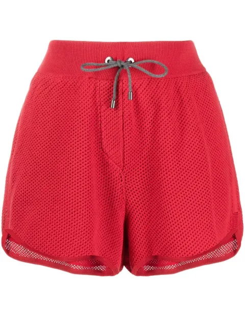 Brunello Cucinelli drawstring knit shorts Red M19197999C9539