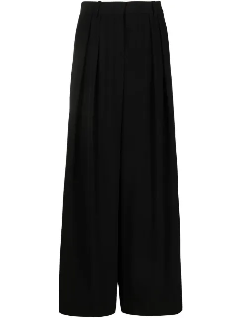 Balmain high-waisted palazzo pants Black XF1PQ060VB00