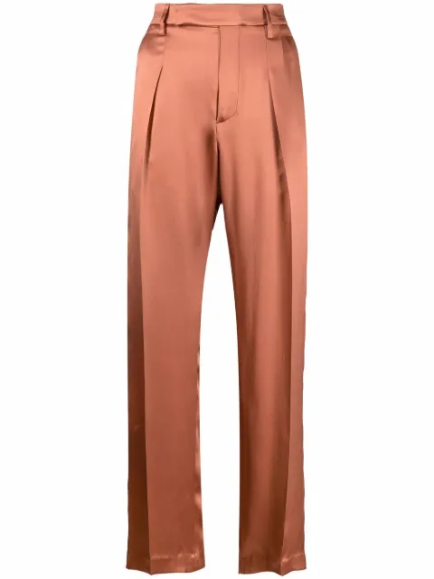 Brunello Cucinelli high-waisted straight trousers Orange MD949P8124C8910