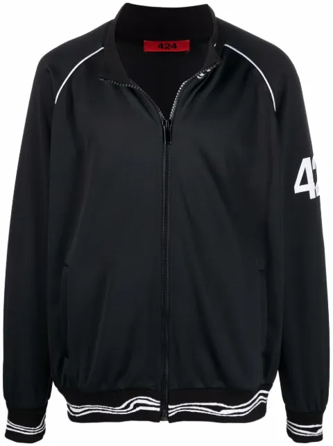 424 zipped track jacket Black 32424H07226015