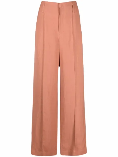 Brunello Cucinelli chain-trim wide-leg trousers Orange MP126P8052C8663
