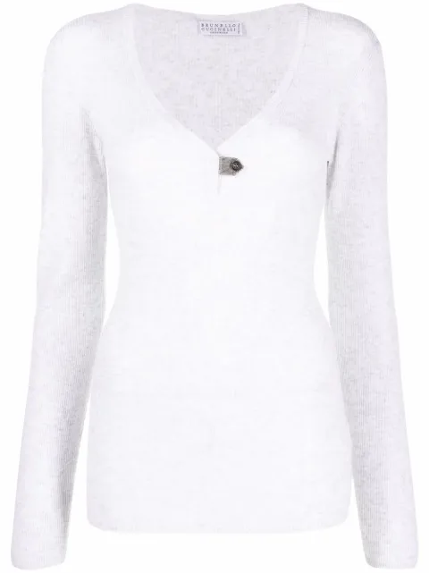 Brunello Cucinelli chain-trim detail sweatshirt M9A821912C159