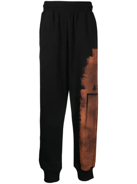 A-COLD-WALL* logo bleach style track pants Black ACWMB097