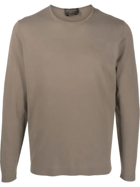 Dell'oglio long-sleeve cotton jumper Green TSOMLRULCR14R