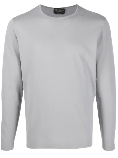 Dell'oglio long-sleeve cotton jumper Grey TSOMLRULCR14R