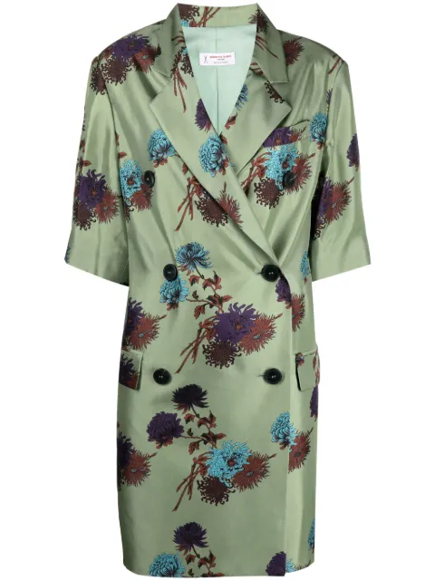 Alberto Biani floral print double-breasted dress Green OO818SE3145