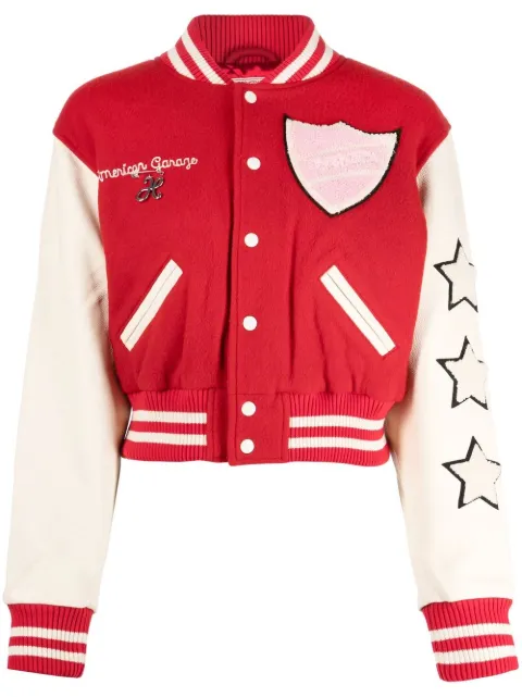 Htc Los Angeles multi-patch varsity jacket Red 22SHTGI005