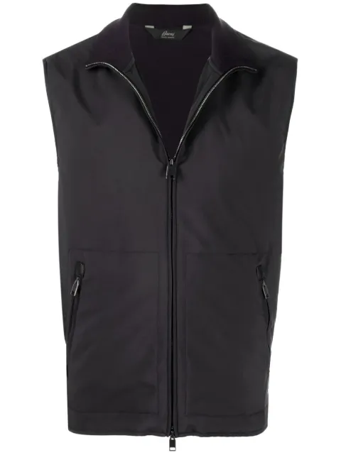 Brioni zipped gilet jacket Blue UJKP0LP1632