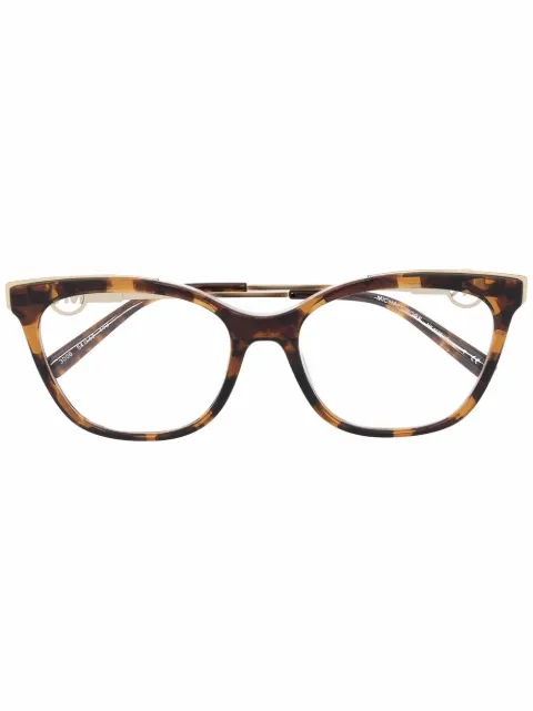 Michael Kors logo-plaque arm glasses Gold MK4076U
