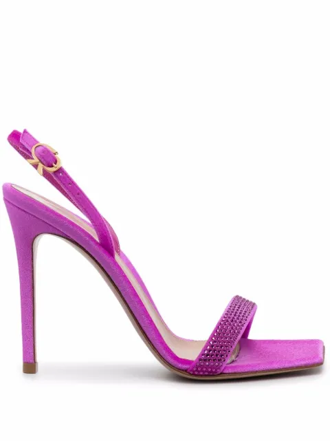 Gianvito Rossi rhinestone leather sandals Pink G3219415RICCLL