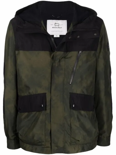 Woolrich Trek tie dye-print windbreaker Green CFWOOU0586MRUT3068