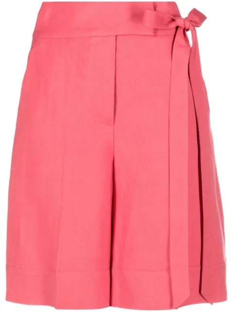 TWINSET tie-waist straight-leg shorts Pink 221TT2194