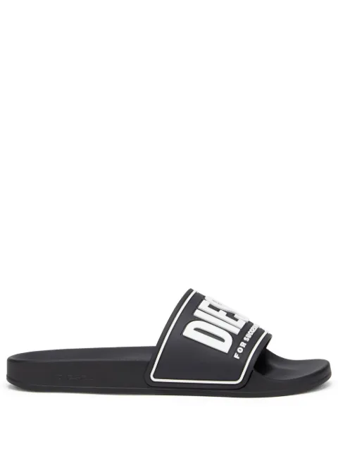 Diesel Sa-Mayemi Cc logo-embossed slides Black Y02801P4441