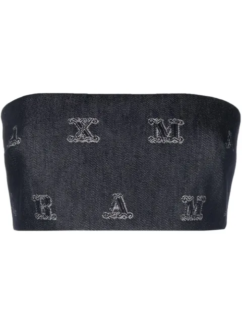 Max Mara MaxMaraGram jacquard crop top Blue 11610928600