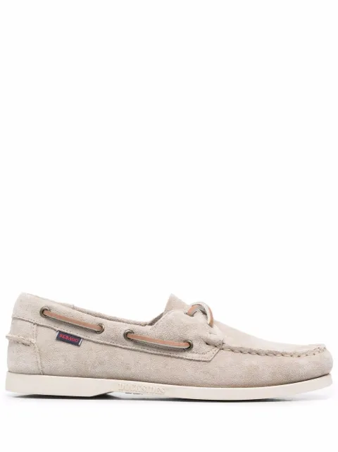 Sebago lace-up detail boat shoes Neutrals 7111PTW098