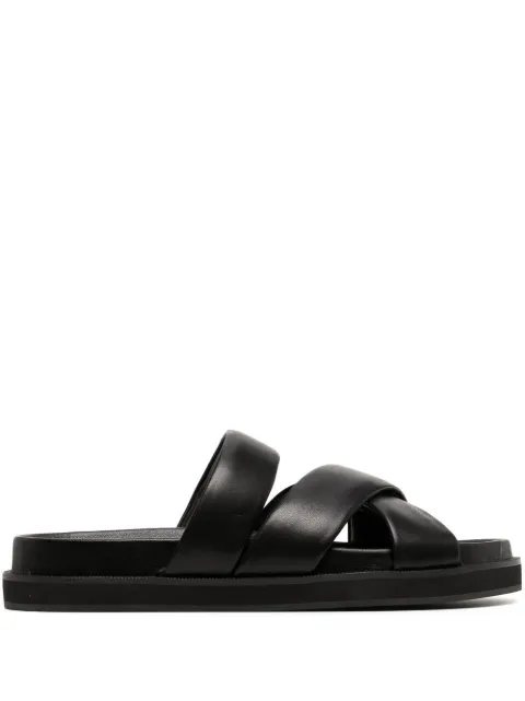 Senso Nico crossover-strap leather sandals Black NICO