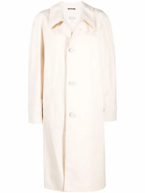 Maison Margiela single-breasted midi coat Neutrals S51AA0315S54352