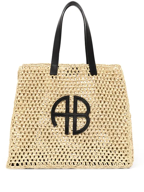 ANINE BING large Rio tote bag Neutrals A132158022NATURAL