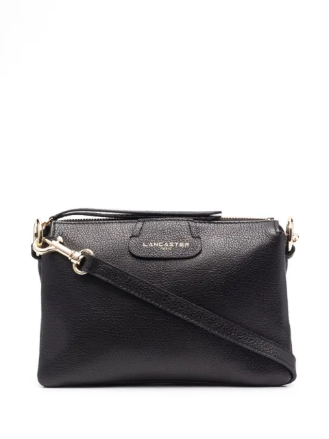 Lancaster leather logo-print shoulder bag Black 52973