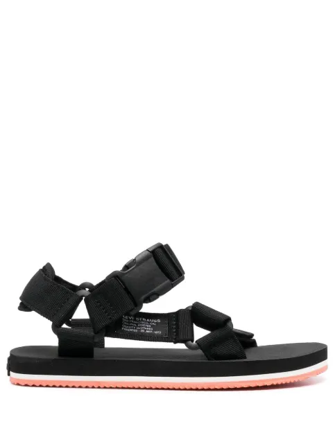 Levi's Tahoe side logo-patch sandals Black 234206989