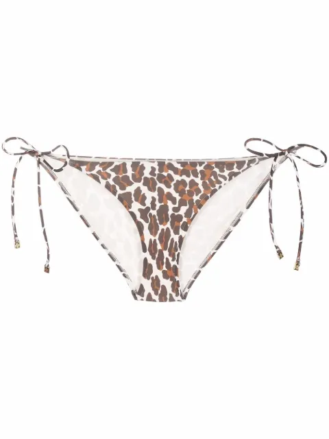 Tory Burch leopard-print bikini bottoms Brown 79313