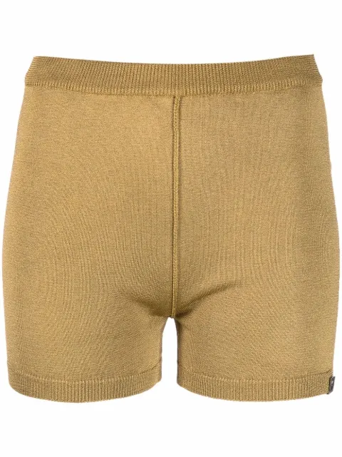 1017 ALYX 9SM metallic-thread knitted shorts Gold AAWKN0118YA01