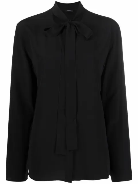 JOSEPH Bayne tie-fastening blouse Black JF005855