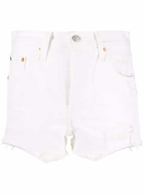 Levi's distressed frayed shorts White 563270243