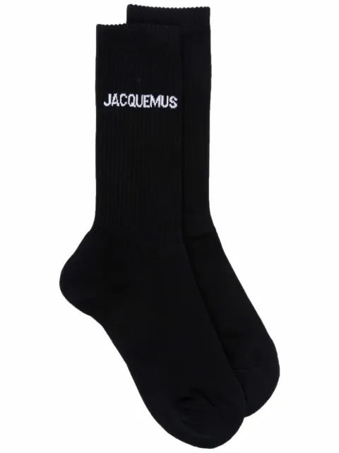 Jacquemus ribbed crew socks Black ACU00003AY00001