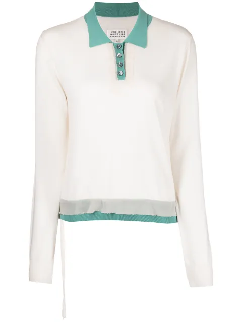 Maison Martin Margiela Pre-Owned knitted polo top White DPCR0222MMTO2