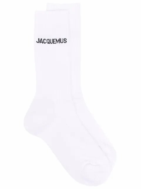 Jacquemus The Jacquemus-logo socks White ACU00003AY00001