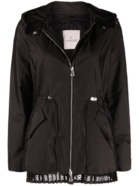 Moncler Baaba lace-trim parka Black H10931A0011654155