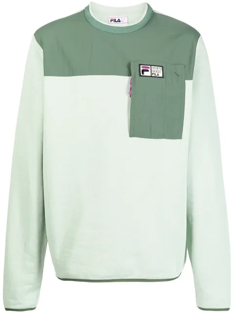 Fila colour-block sweatshirt Green BLAZESWEATCREW