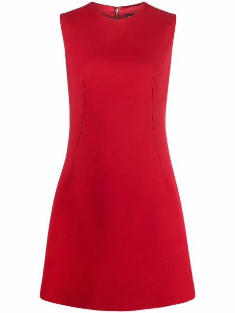 Dolce & Gabbana sleeveless virgin wool mini dress Red F6ZN4TFU227